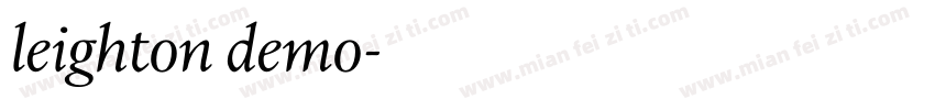 leighton demo字体转换